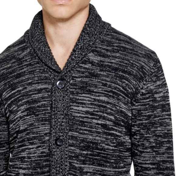 New GUESS Troy Marled Shawl Cardigan SZ L - Picture 2 of 6